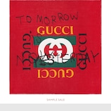 Gucci Coco Capitán logo modal silk shawl