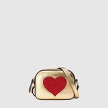 Children's leather heart messenger