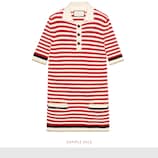 Kleid aus gestreifter Baumwolle mit Lurex