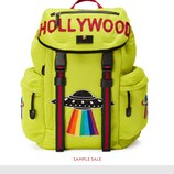 Mesh backpack with embroidery