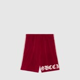アップリケ付き ベルベット ショートパンツ
