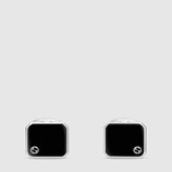Cufflinks in silver and onyx