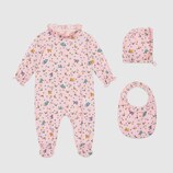 Baby space birds print gift set