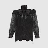 Chantilly lace shirt with bow