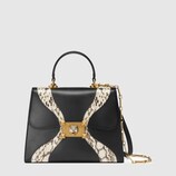 Borsa a mano Iside in pelle e pelle di serpente