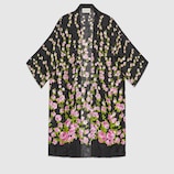 Kimono de pyjama à imprimé roses grimpantes
