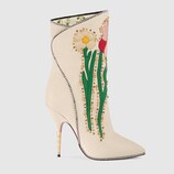 Flowers intarsia leather boot