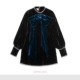 Jeweled trim velvet top