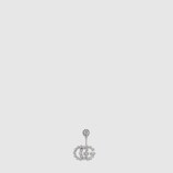 Single Double G earring with diamonds