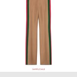 Heritage Web tape crêpe wool flare pant