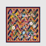 Flora Snake chevron print silk scarf