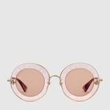 Round-frame metal sunglasses
