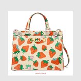 Gucci Zumi Strawberry print medium top handle bag