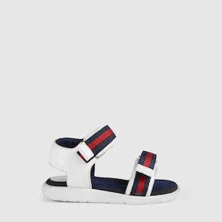 Toddler leather sandal with Web straps