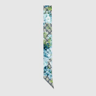 GG Blooms silk neck bow