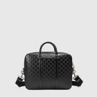 Gucci Signature皮革公事包
