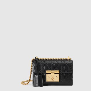 Kleine Padlock Schultertasche aus Gucci Signature