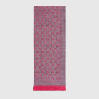 sciarpa in lana jacquard con motivo GG