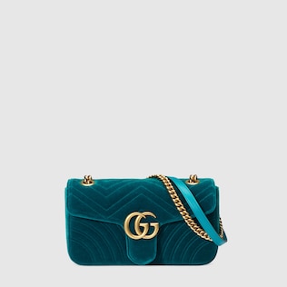 GG Marmont velvet shoulder bag