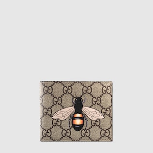 Brieftasche aus GG Supreme mit Bienenprint