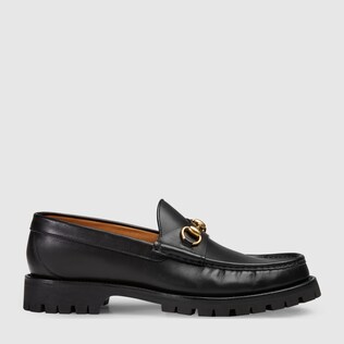 Horsebit leather loafer