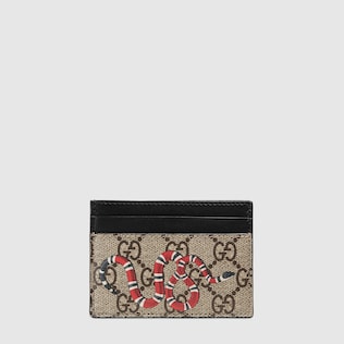 Kartenetui aus GG Supreme mit Königsnatterprint