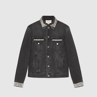 Jacke aus Jeansstoff mit Stickereien
