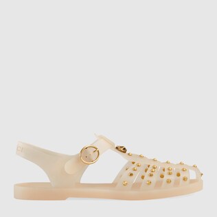 Rubber buckle strap sandal