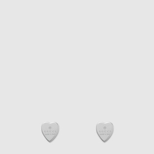 Heart earrings with Gucci trademark
