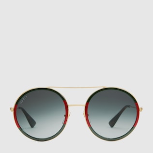 Round-frame metal sunglasses