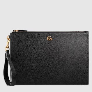 Pochette GG Marmont en cuir