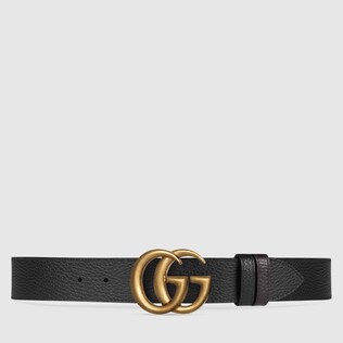 Ceinture réversible en cuir avec boucle Double G