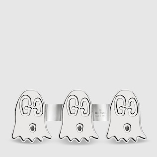 Anello doppio dito GucciGhost in argento