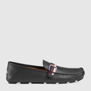 Leather driver with Sylvie Web buckle
