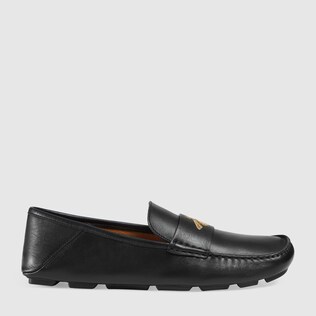 Mocassino driver in pelle con ape