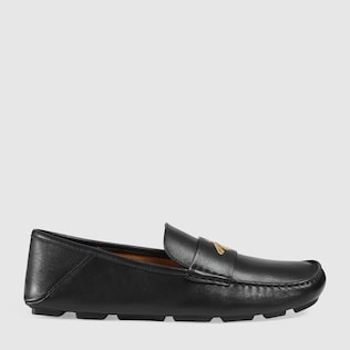 Mocassins en cuir avec abeille