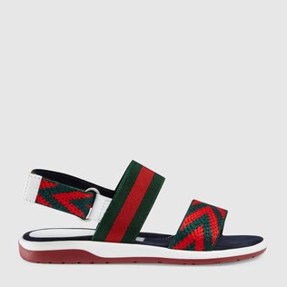 Children's Chevron leather sandal