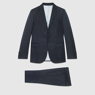 Costume Monaco en gabardine de laine avec abeille