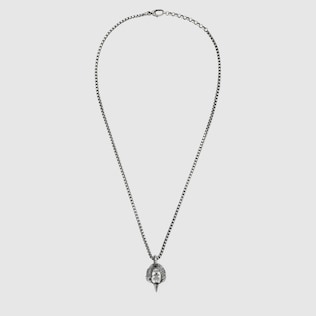 Anger Forest eagle head necklace in silver