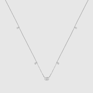 GG Running necklace in white gold