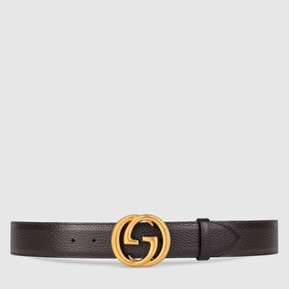 Cintura in pelle con fibbia GG