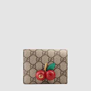 チェリー(さくらんぼ) 付き GGスプリーム キャンバス カードケース(コイン&紙幣入れ付き)