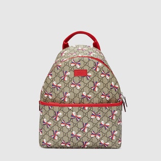 Kinder Rucksack mit GG und Sylvie Schleifen-Print