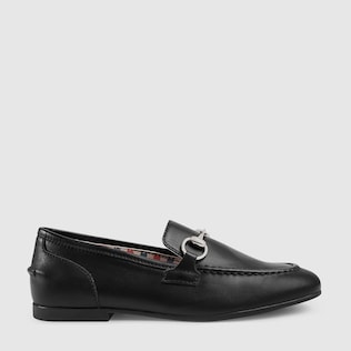 Kinder Gucci Jordaan Halbschuh aus Leder