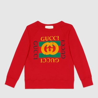 〔チルドレンズ〕Gucci プリント スウェットシャツ
