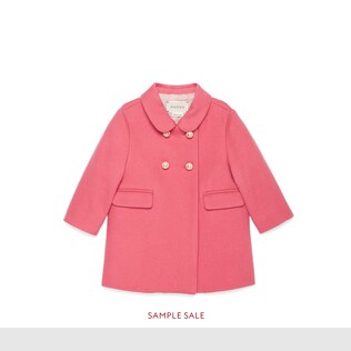 Baby wool double-breasted coat