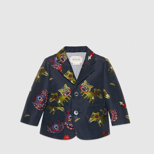Baby monsters jacquard taffeta jacket