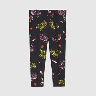 Children's monsters jacquard taffeta pant