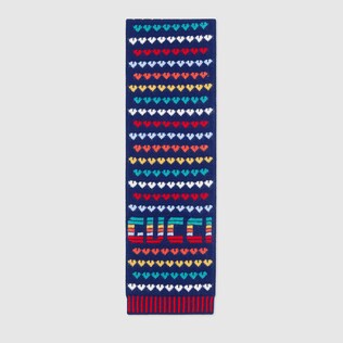 Children's wool hearts scarf