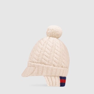 Children's cable-knitted hat with Web